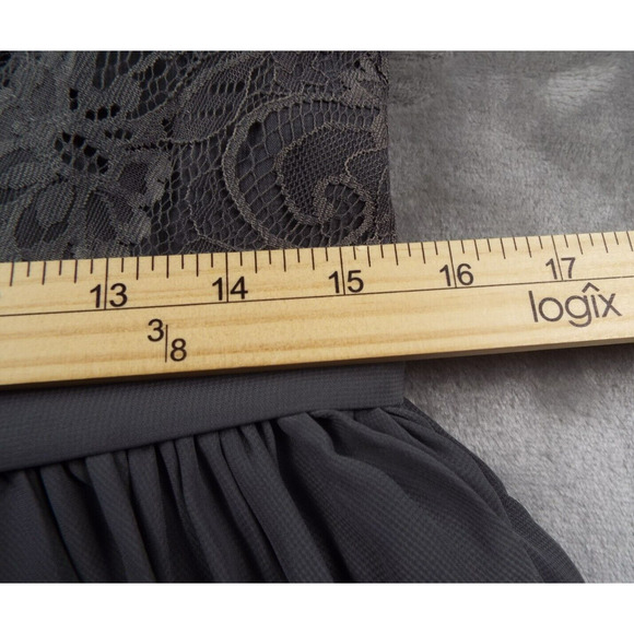 JJS HOUSE Dress Womens 12 Gray Layered Lace Wedding Special Party Dancing NWT - Picture 6 of 11